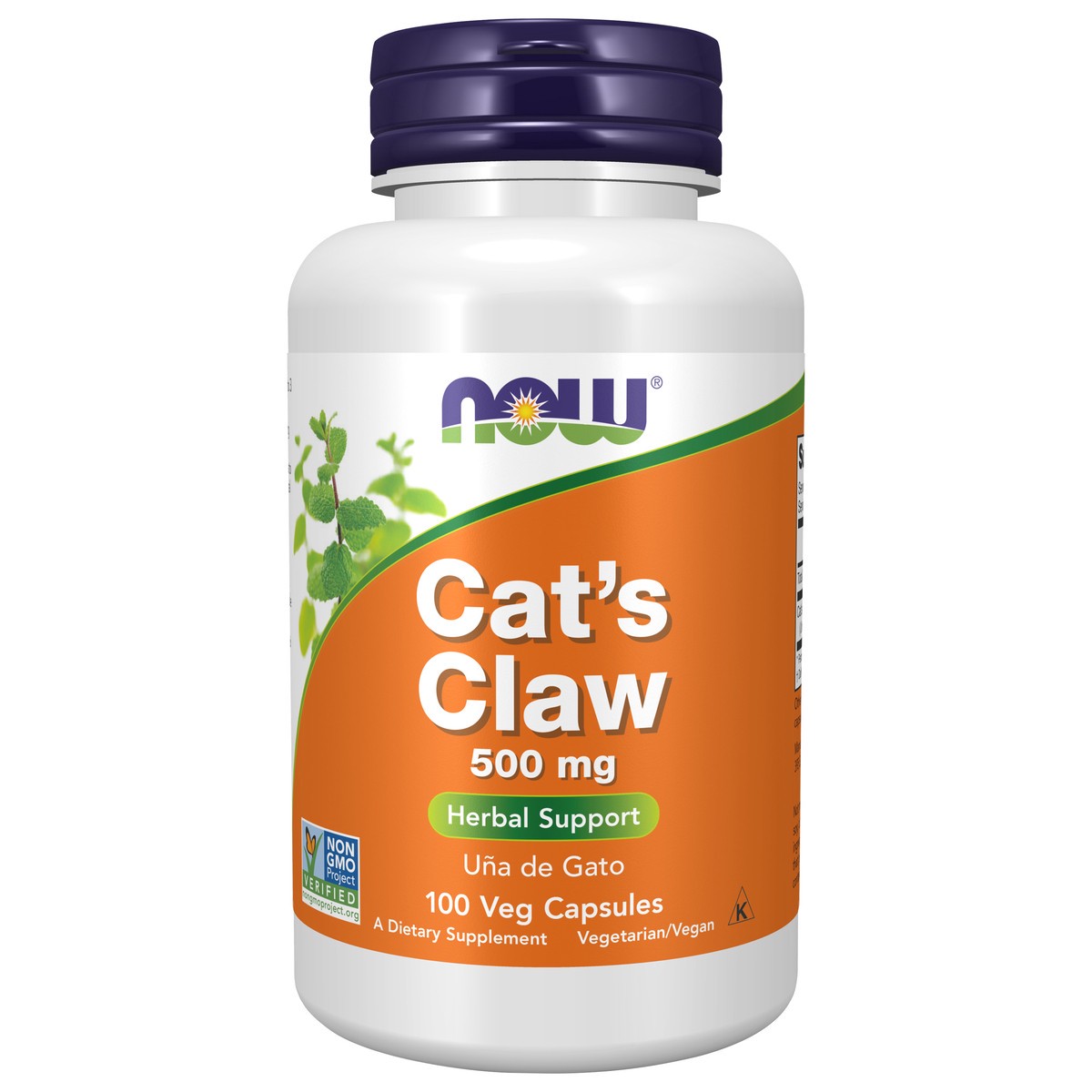 slide 1 of 7, NOW Cat's Claw 500 mg - 100 Veg Capsules, 100 ct