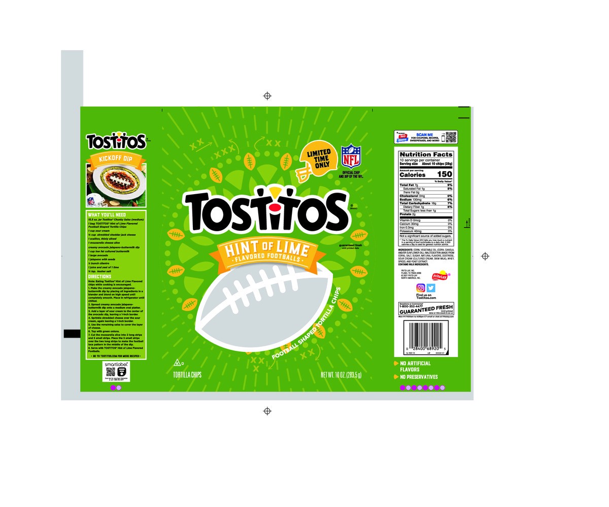 slide 6 of 8, Tostitos Tortilla Chips Hint of Lime Flavored 10 Oz, 10 oz