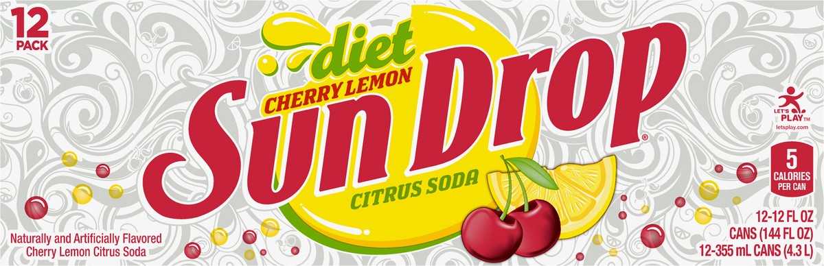 slide 9 of 9, Sun Drop Diet Sun Drop Cherry Lemon - 12 ct; 12 fl oz, 12 ct; 12 fl oz