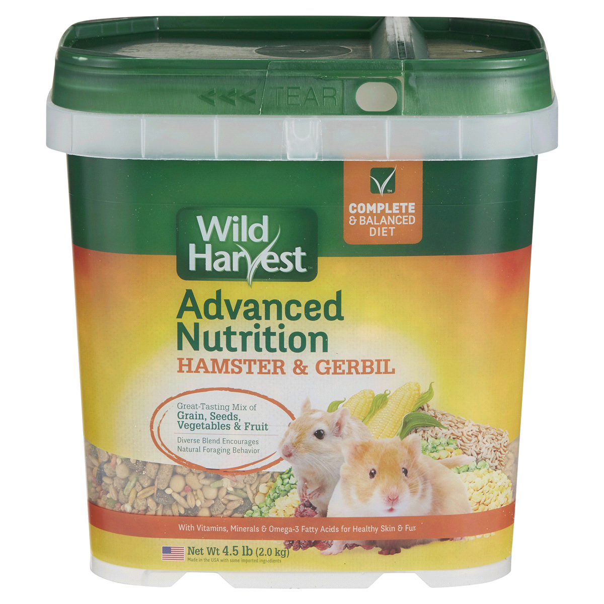 slide 1 of 5, Wild Harvest Advanced Nutrition Diet for Hamsters or Gerbils, 4.5 lb