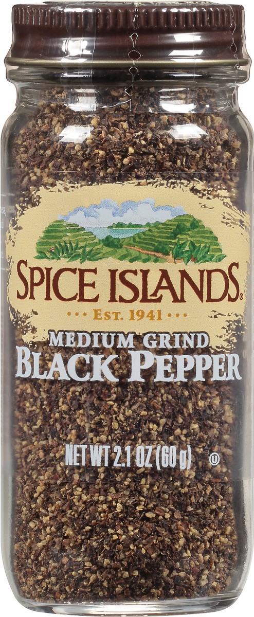 slide 4 of 7, Spice Islands Medium Grind Black Pepper 2.1 oz. Jar, 2.1 oz