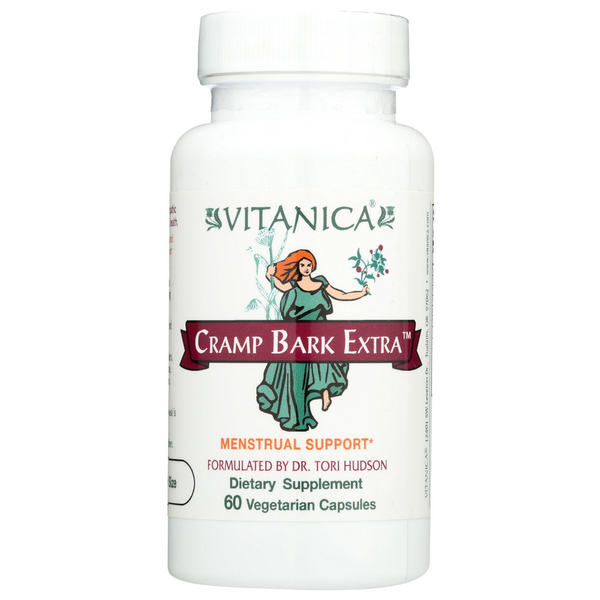 slide 1 of 1, Vitanica Cramp Bark Extra Menstrual Support Dietary Supplement, 60 ct