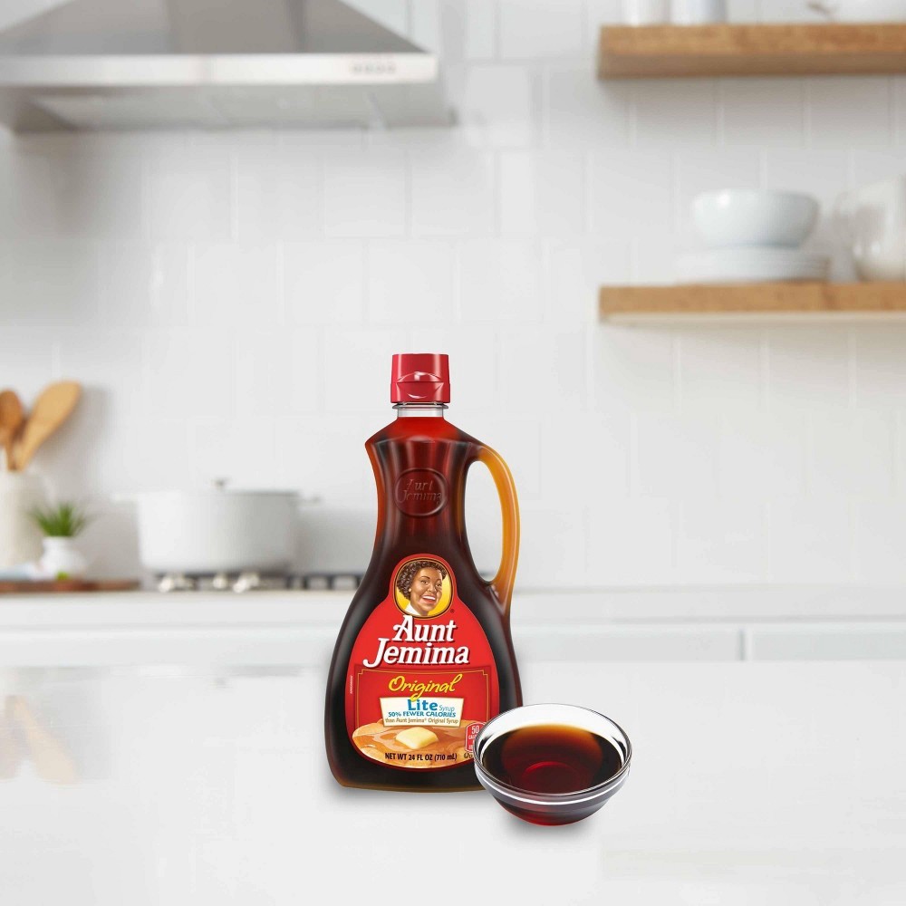 slide 4 of 4, Aunt Jemima Original Lite Syrup, 24 fl oz