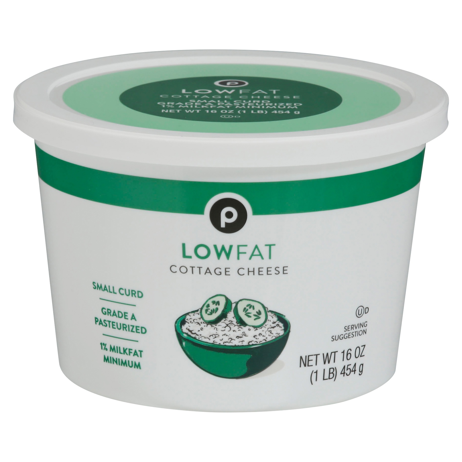 slide 1 of 1, Publix Lowfat Small Curd 1% Milkfat Minimum Cottage Cheese, 16 oz