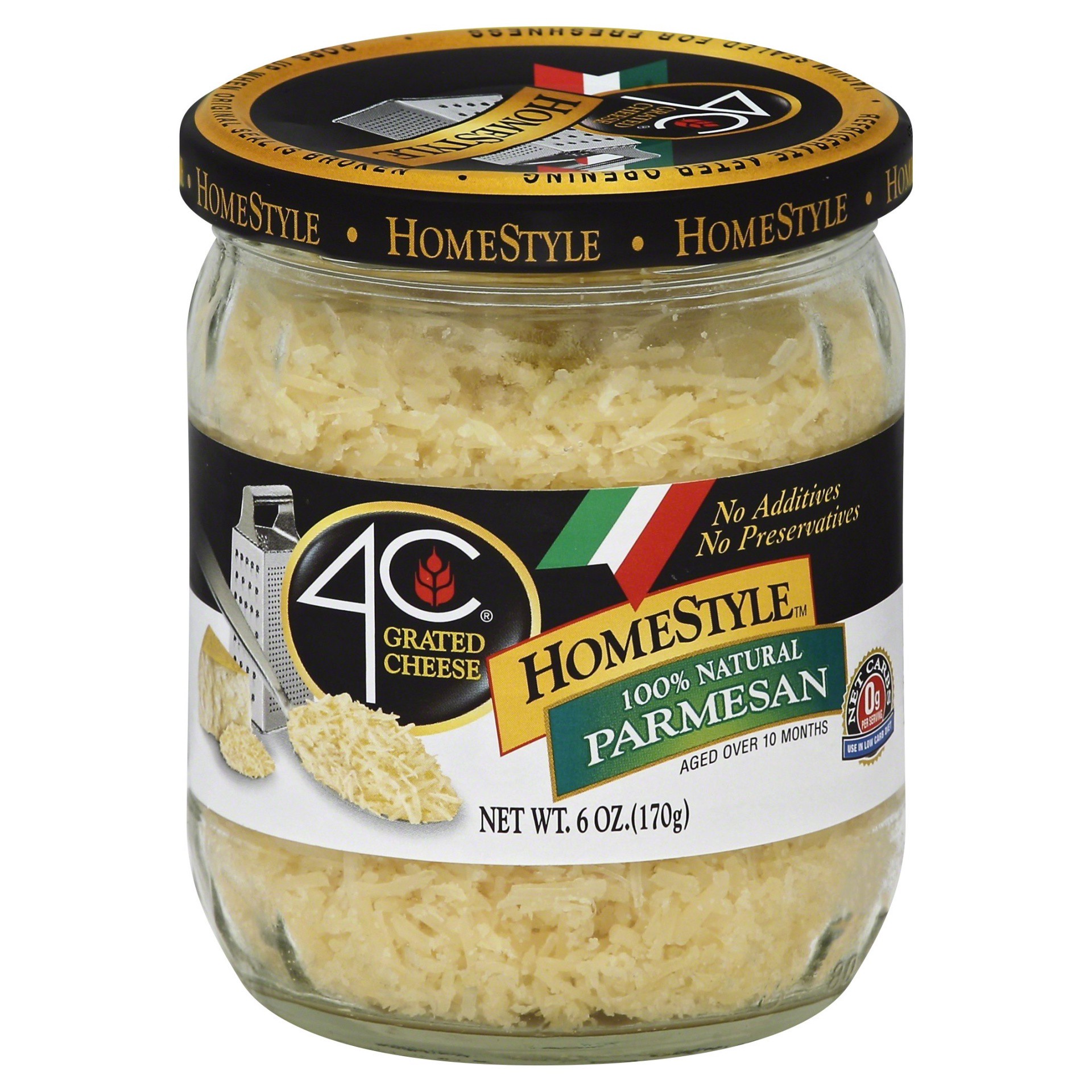 slide 1 of 6, 4C HomeStyle Parmesan Cheese, 6 oz