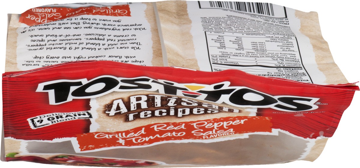 slide 3 of 7, Tostitos Artisan Recipe Grilled Red Pepper &Tomato Salsa Tortilla Chips 6 Ounce Plastic Bag, 6 oz