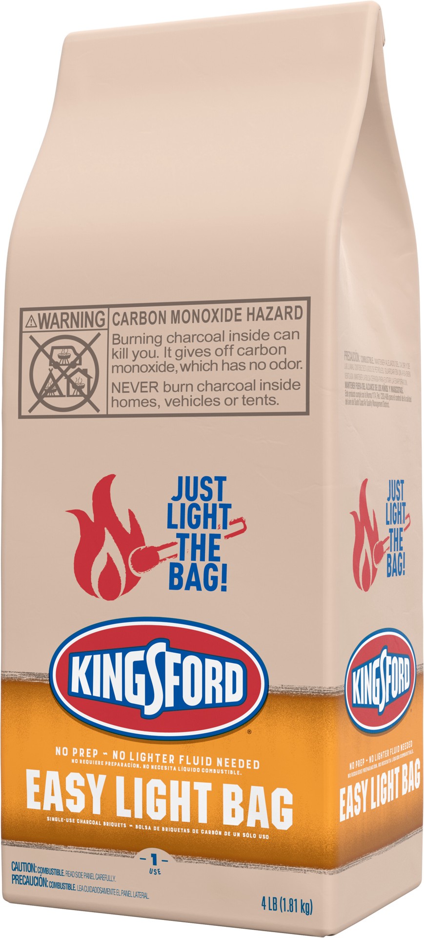 slide 4 of 5, Kingsford Easy Light Charcoal Briquettes Bag, 4 lb