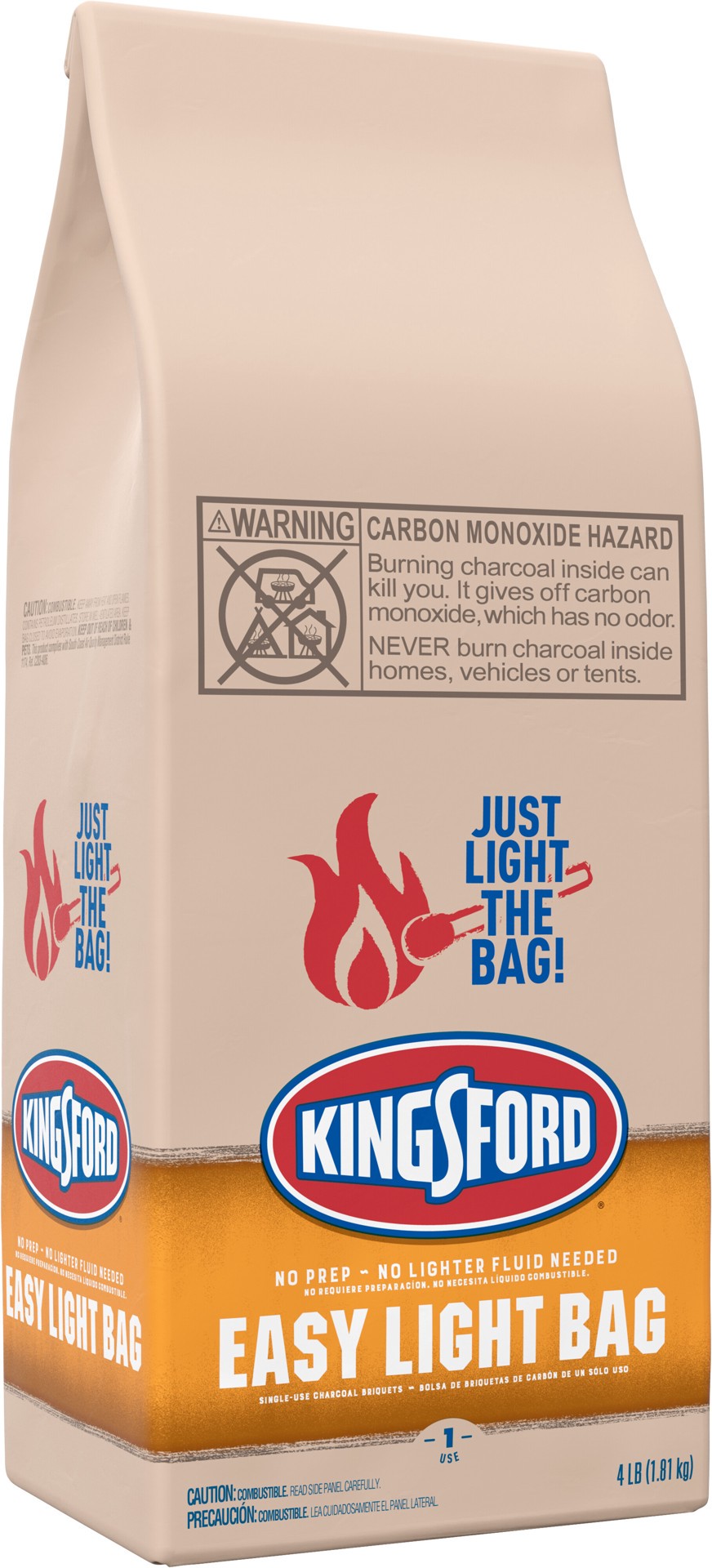 slide 5 of 5, Kingsford Easy Light Charcoal Briquettes Bag, 4 lb
