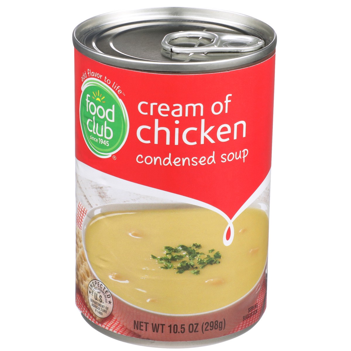 slide 1 of 9, Food Club Condensed Soup - Cream Of Chicken, 10.5 oz