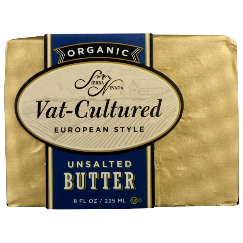 slide 1 of 1, Sierra Nevada Organic Vat-Cultured Unsalted Butter, 8 oz