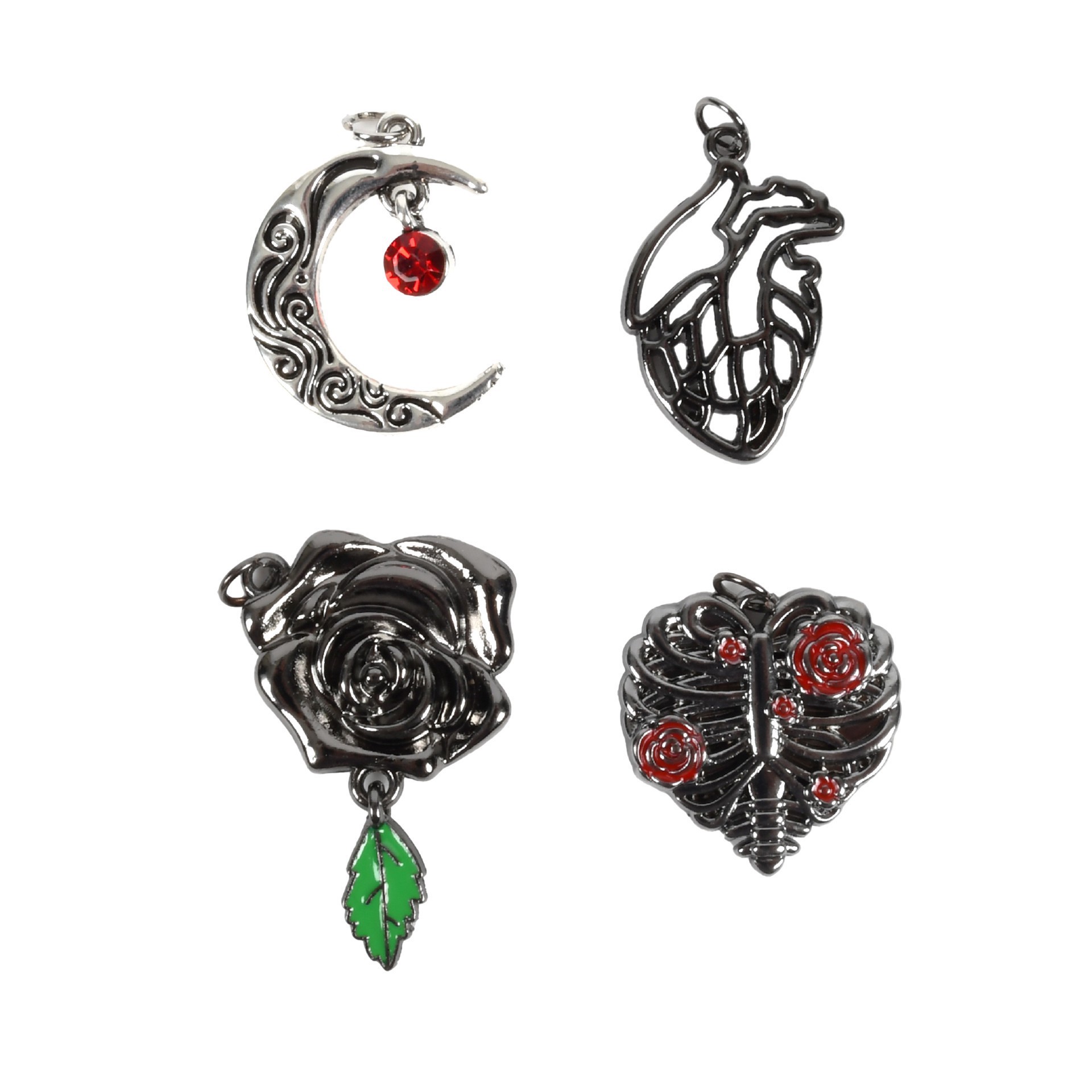 slide 5 of 5, Found Objects Romantic Goth Charm Set By Bead Landing, 20mm x 25mm