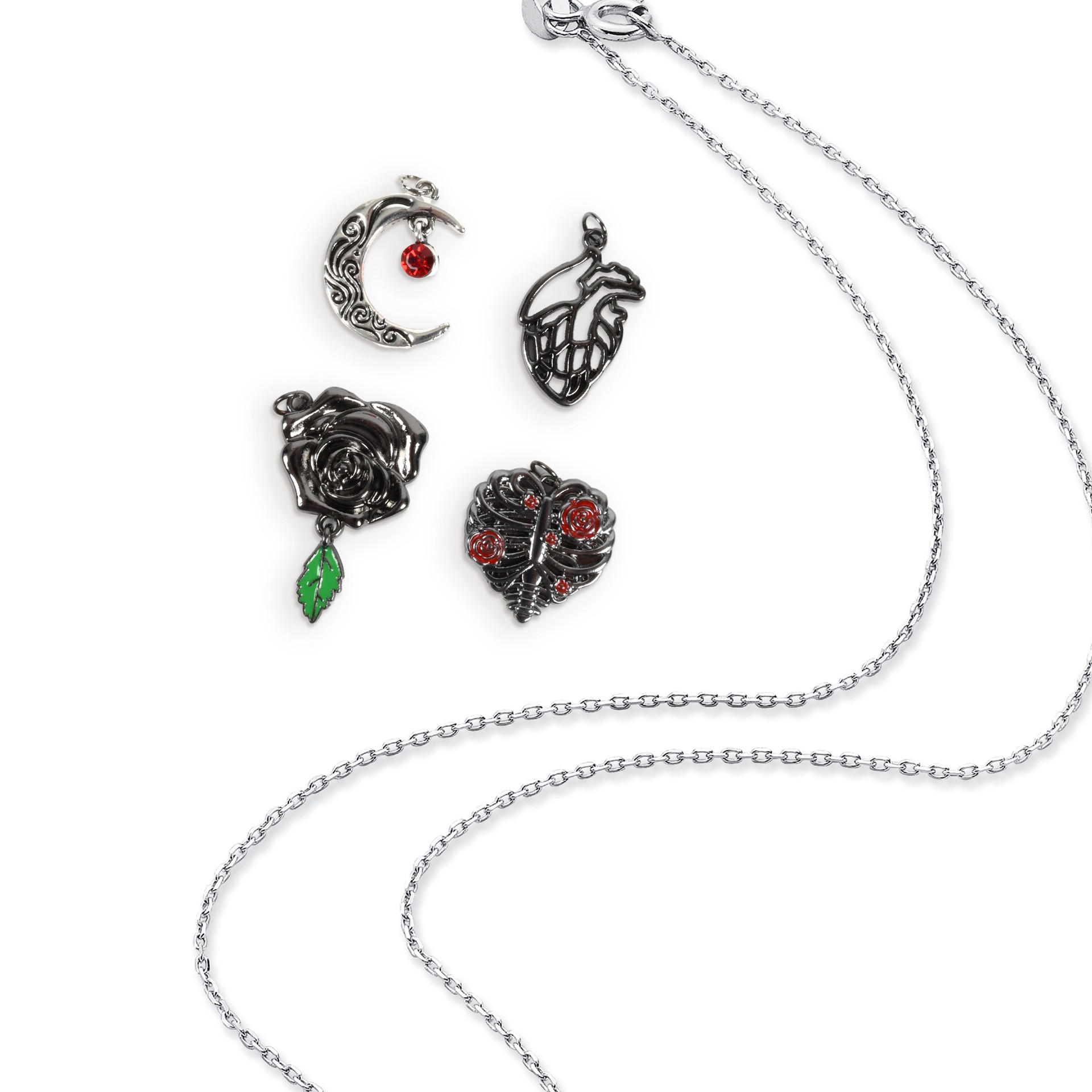 slide 3 of 5, Found Objects Romantic Goth Charm Set By Bead Landing, 20mm x 25mm