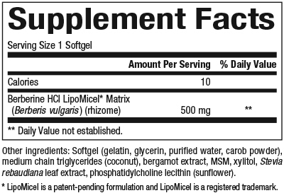 slide 2 of 2, Natural Factors Berberine LipoMicel Matrix 500 mg, 60 ct