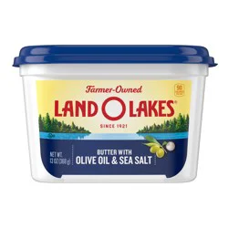Land O'Lakes Butter with Olive Oil & Sea Salt, Spreadable, 13 oz Tub