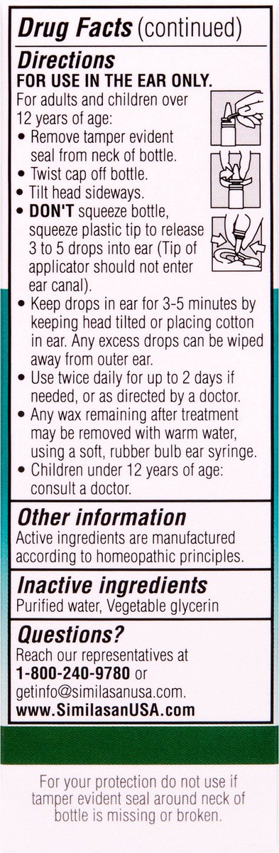 slide 2 of 7, Similasan Ear Wax Relief, 0.33 fl oz