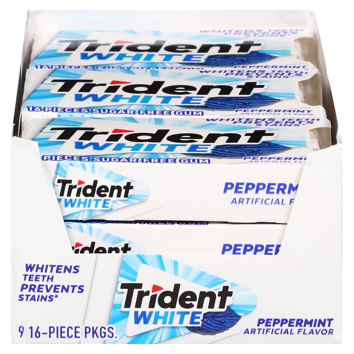 slide 4 of 4, Trident White Peppermint Gum, 9 ct