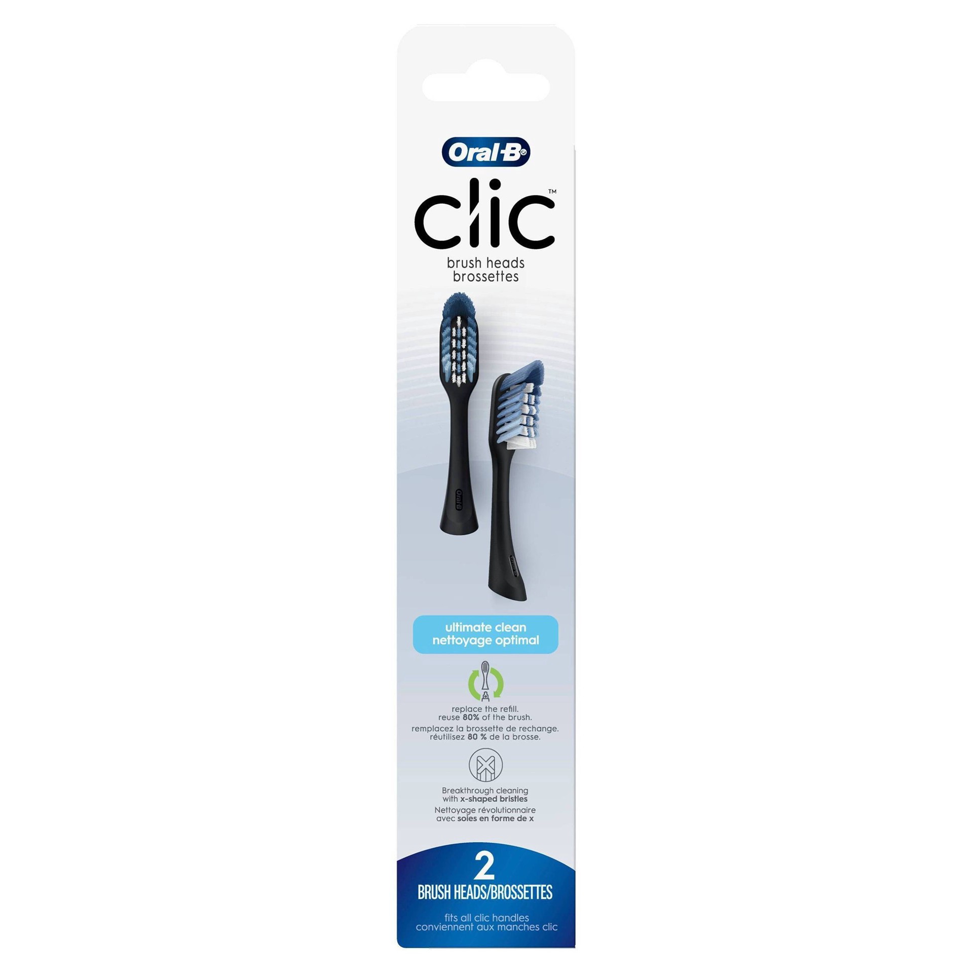 slide 4 of 17, Oral-B Clic Ultimate Clean Replacement Brush Heads 2 ea, 2 ct