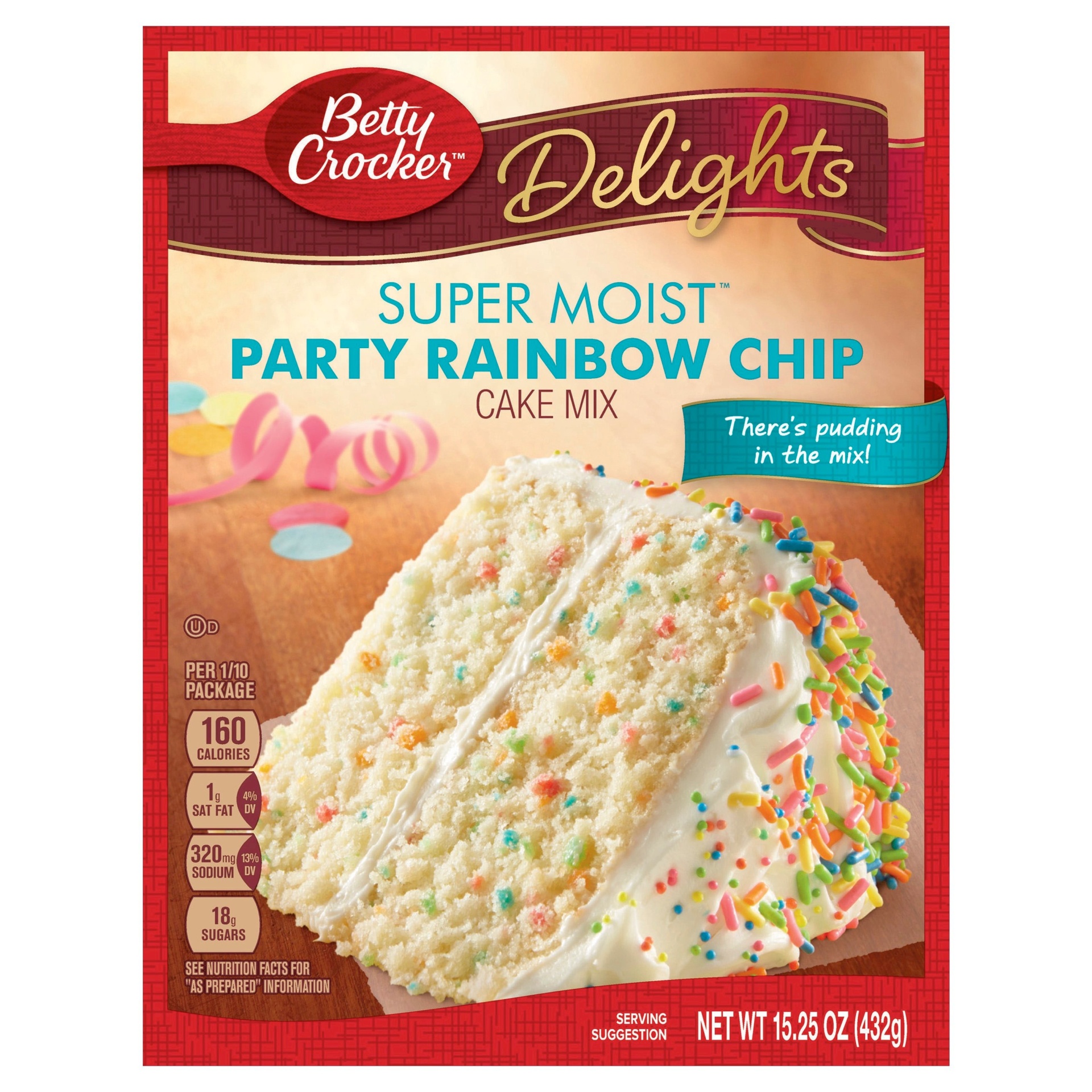 slide 1 of 10, Betty Crocker Rainbow Chip Cake Mix, 15.25 oz