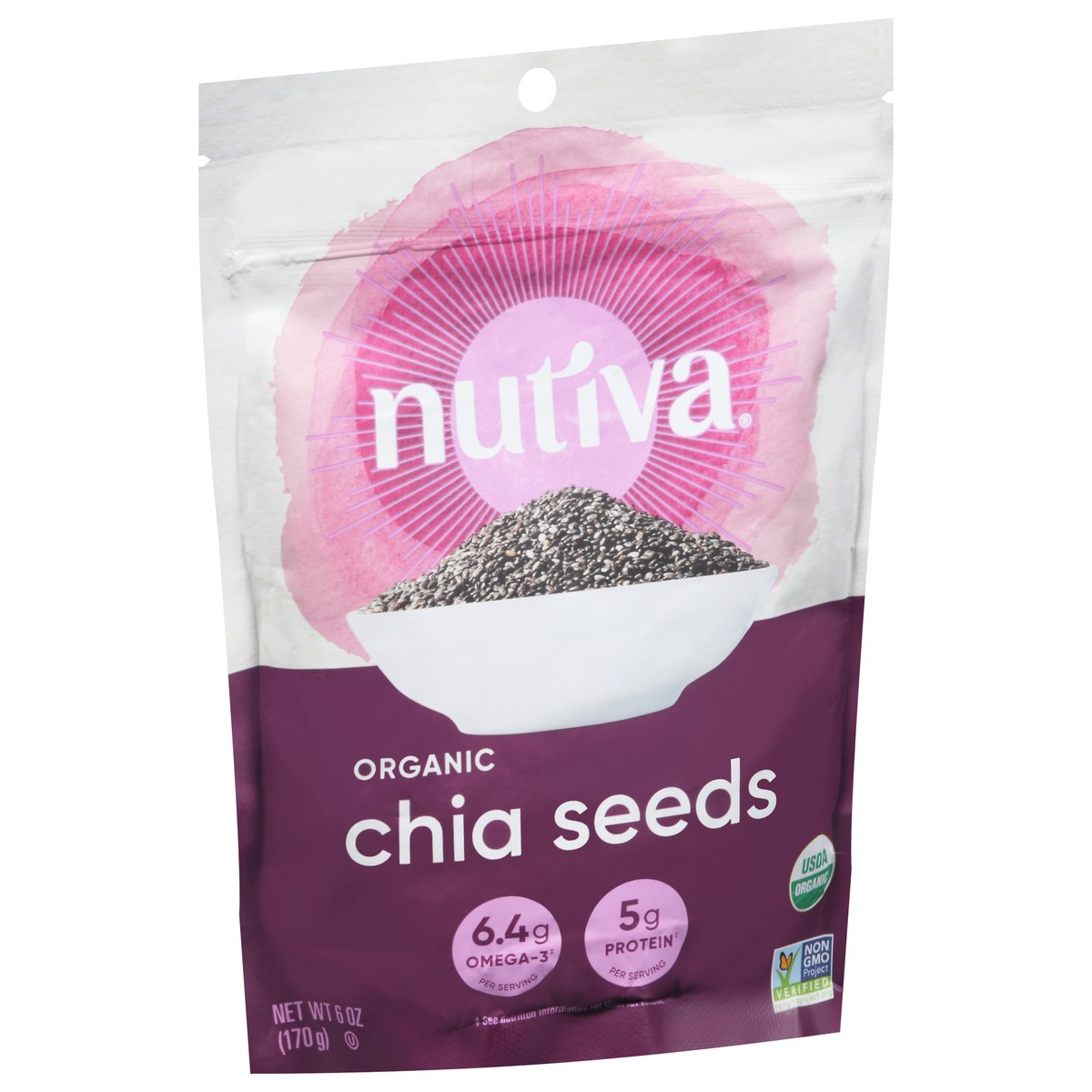 slide 2 of 9, Nutiva Organic Chia Seeds, 6 oz