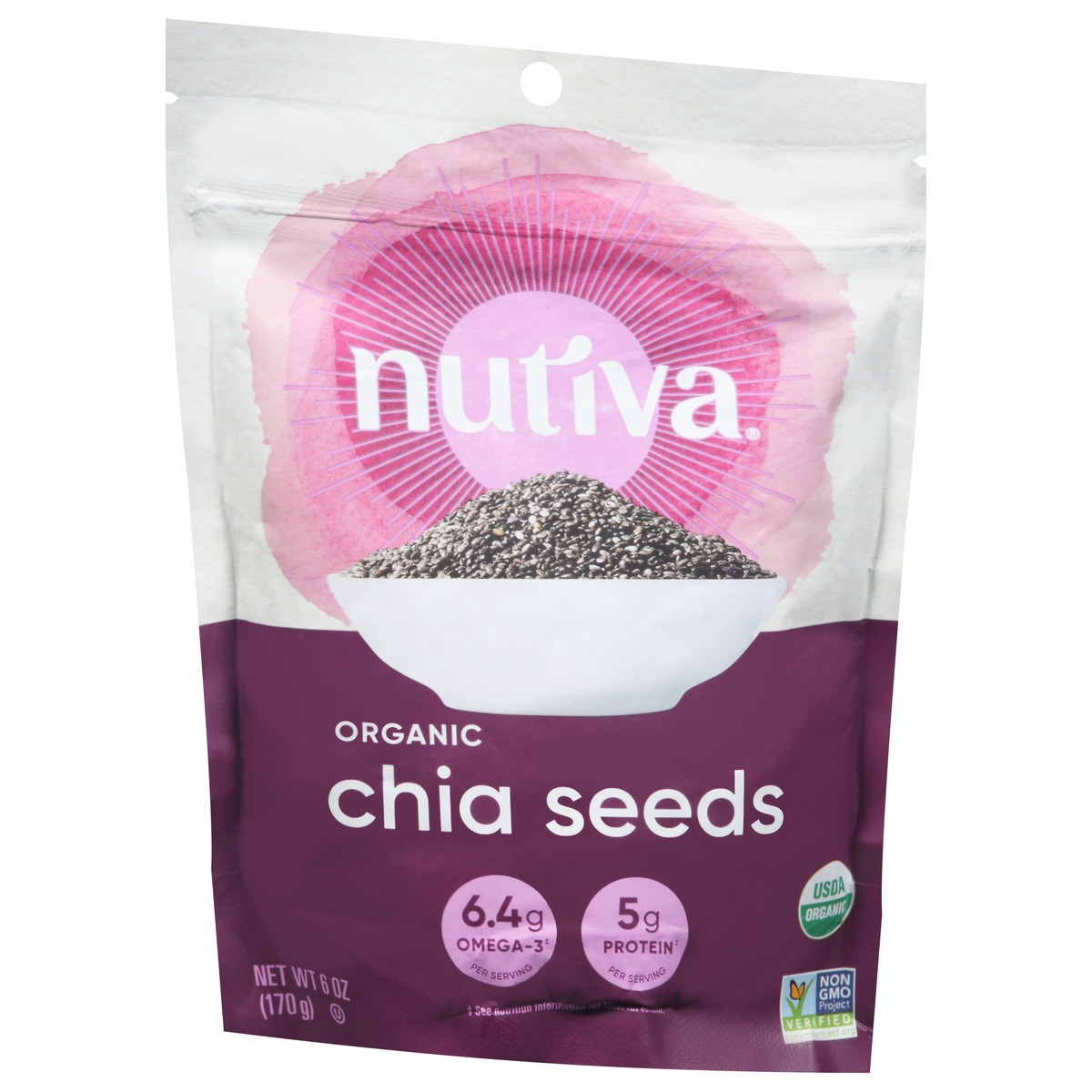 slide 3 of 9, Nutiva Organic Chia Seeds, 6 oz