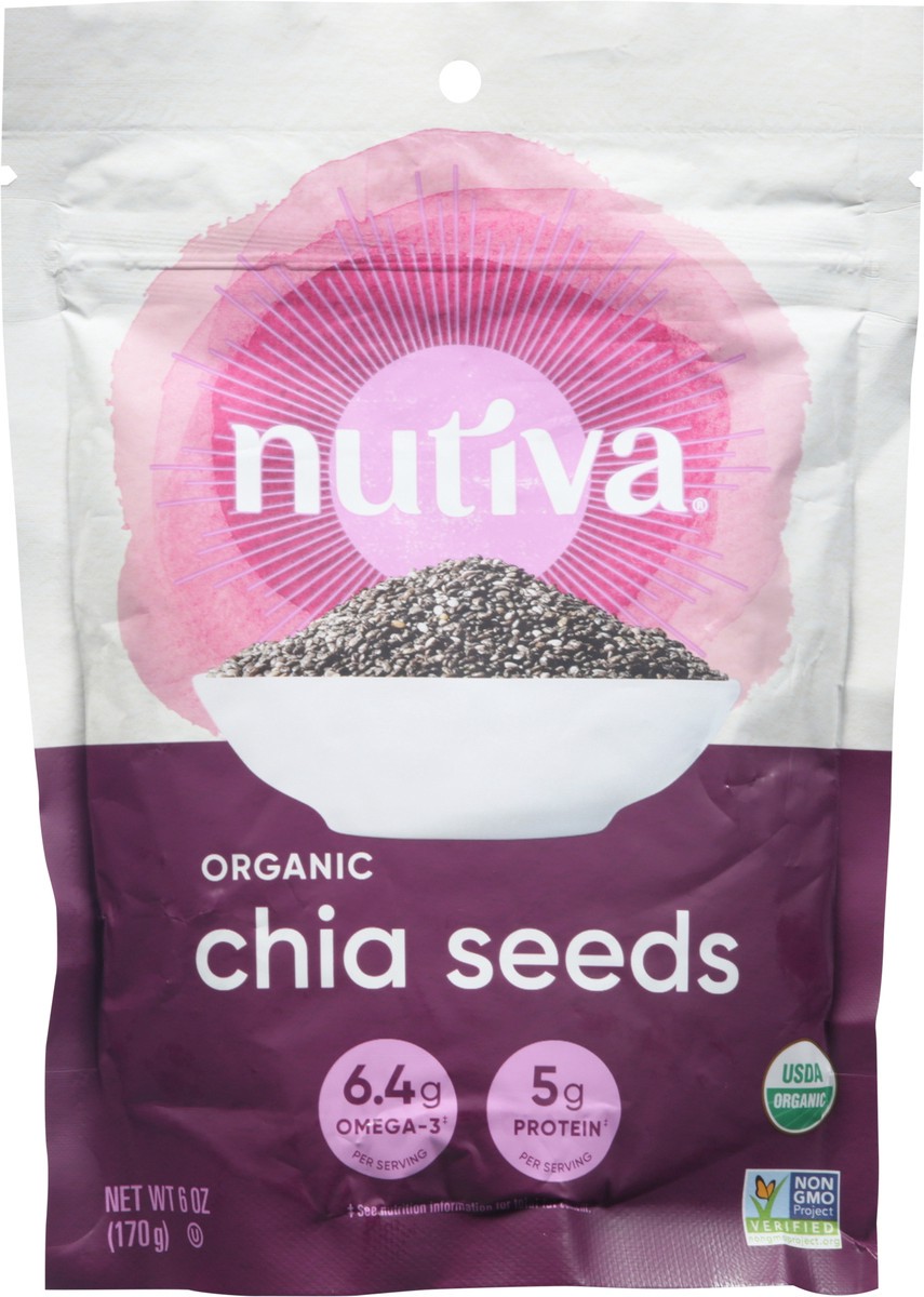 slide 6 of 9, Nutiva Organic Chia Seeds, 6 oz