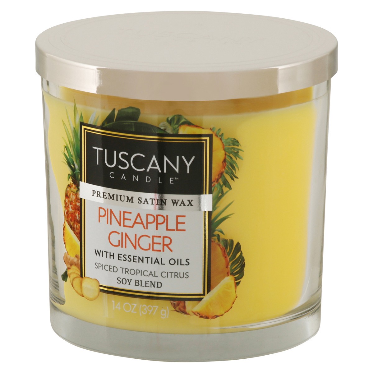 slide 2 of 9, Tuscany Candle Tuscany Pineapple Ginger Candle, 1 ct