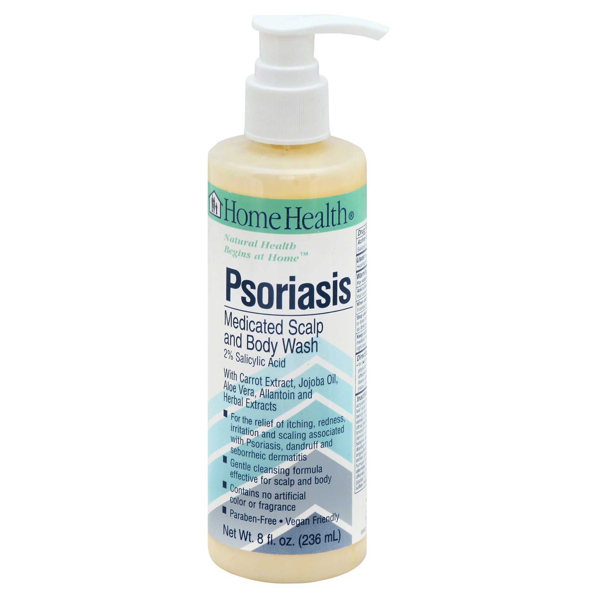 slide 1 of 1, Home Health Psoriasis Medicated Scalp and Body Wash, 8 fl oz