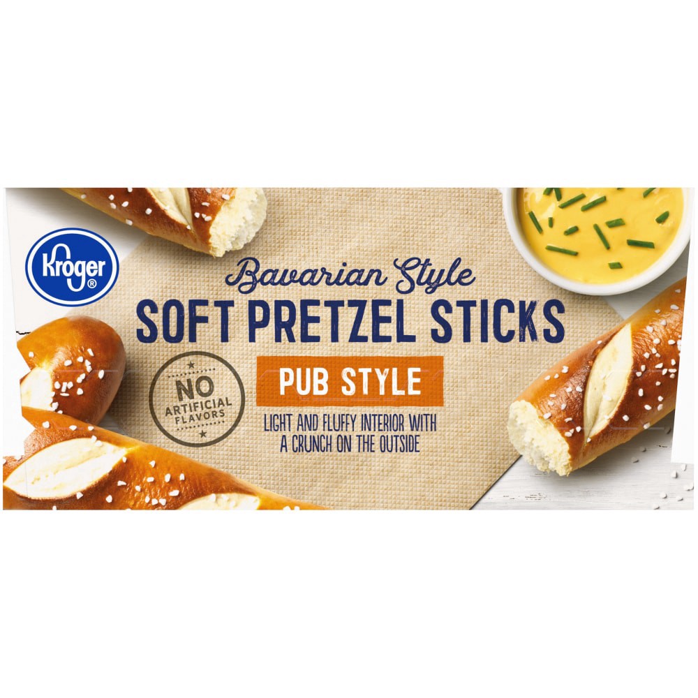 slide 2 of 3, Kroger Bavarian Style Soft Pretzel Sticks, 10 ct; 24.75 oz