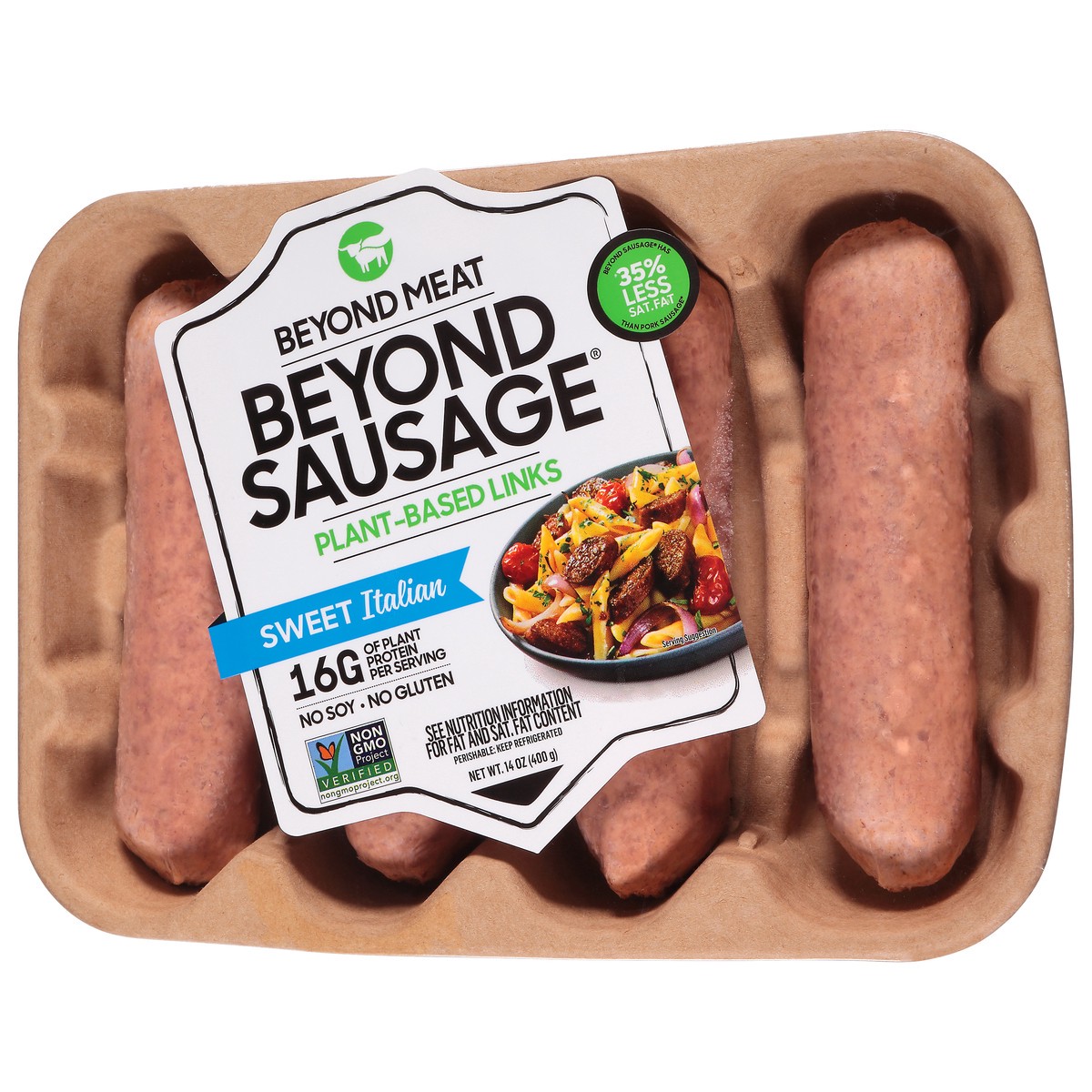 slide 9 of 9, Beyond Sausage Links, Plant-Based, Sweet Italian Style, 4 ct
