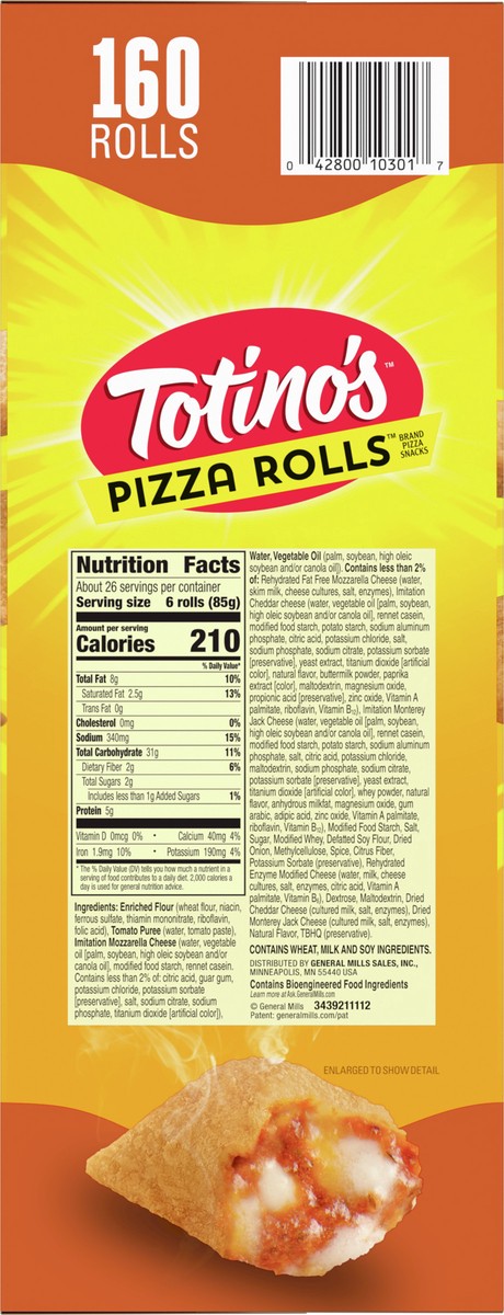 slide 2 of 9, Totino's Pizza Rolls, Triple Cheese, 160 Rolls, 79.8 oz Bag, 2 ct