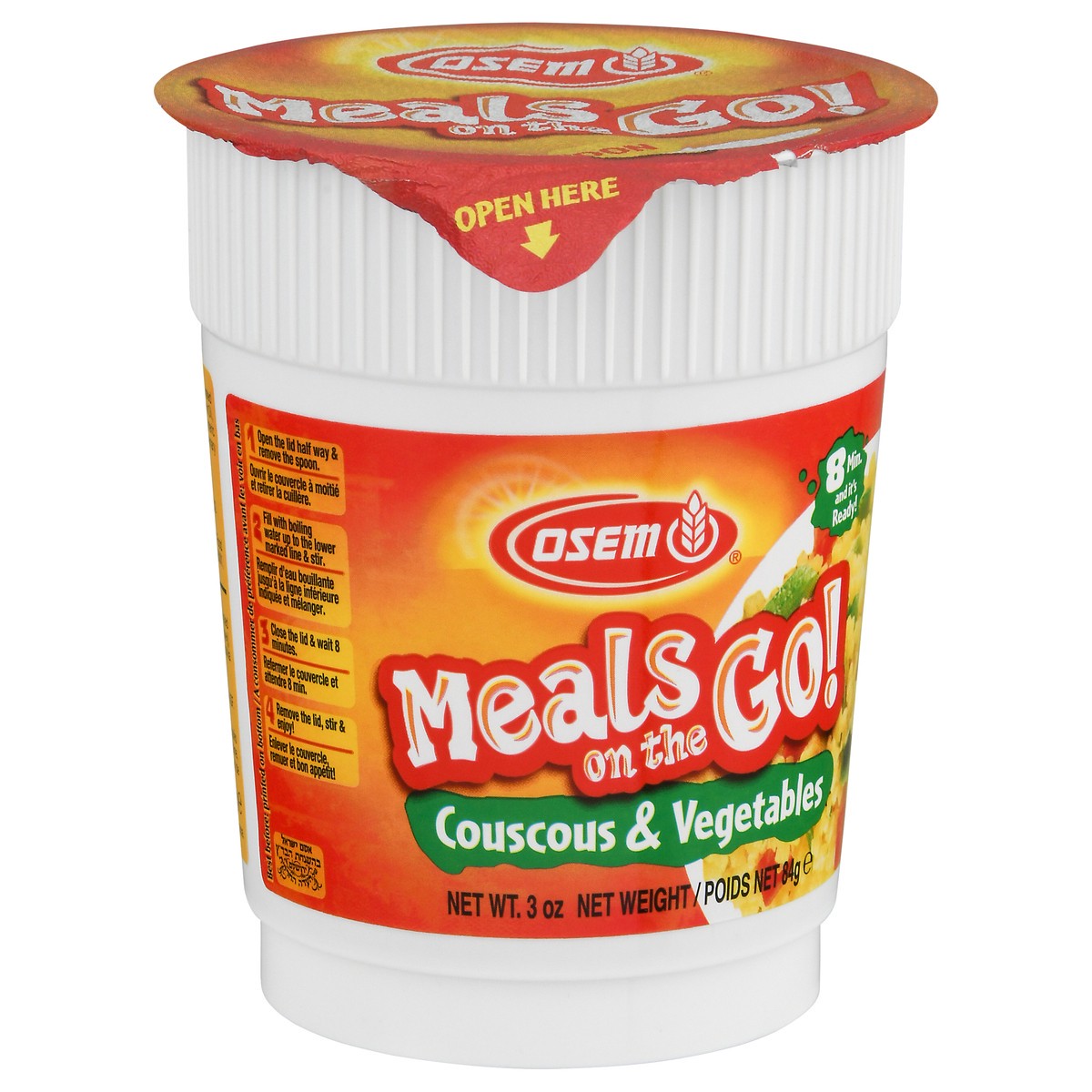 slide 12 of 14, Osem Couscous & Vegetables Meals On The Go 3 oz, 3 oz