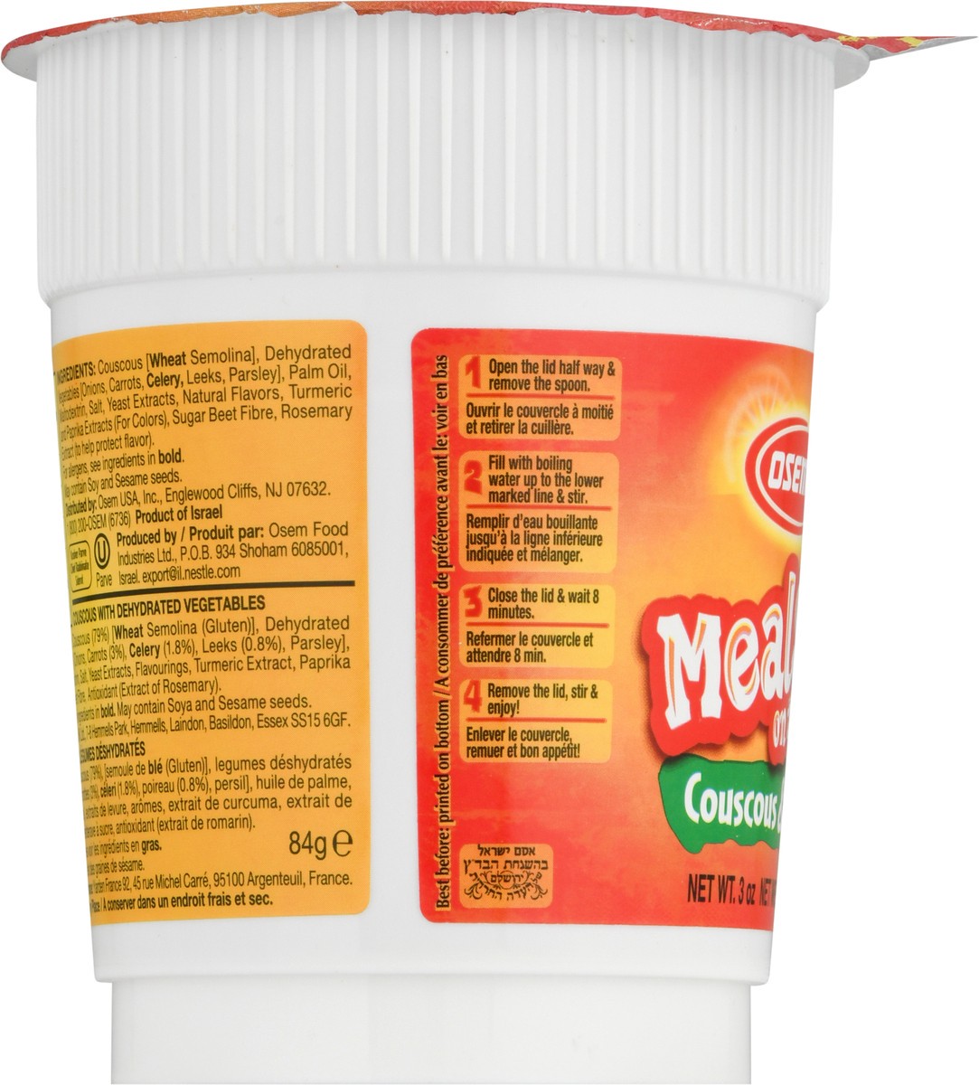 slide 5 of 14, Osem Couscous & Vegetables Meals On The Go 3 oz, 3 oz