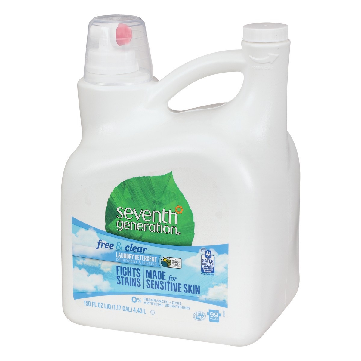 slide 3 of 9, Seventh Generation Liquid Laundry Detergent Free & Clear, 150 oz, 150 oz