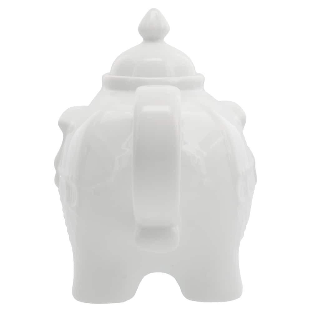 slide 3 of 5, BIA Cordon Bleu Elephant Teapot - White, 28 oz