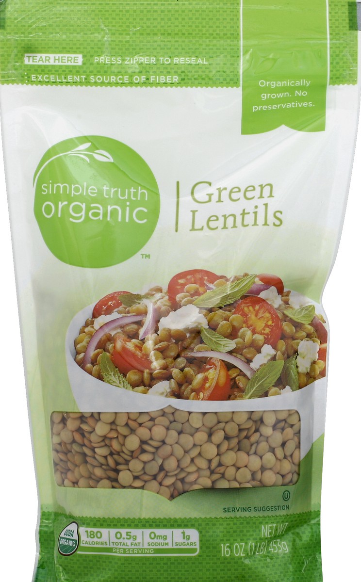 slide 1 of 3, Simple Truth Organic Dry Green Lentils, 16 oz