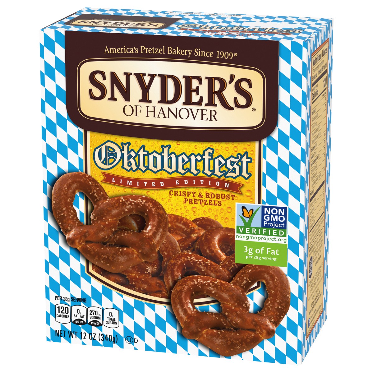 slide 3 of 10, Snyder's of Hanover Oktoberfest Limited Edition Pretzels - Box, 12 oz