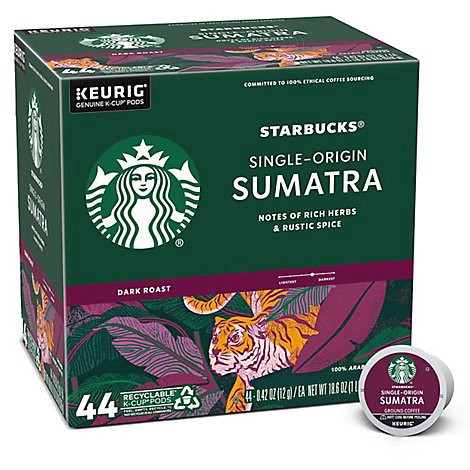 slide 1 of 1, Starbucks Dark Sumatra Kcup Coffee- 44 ct, 44 pk