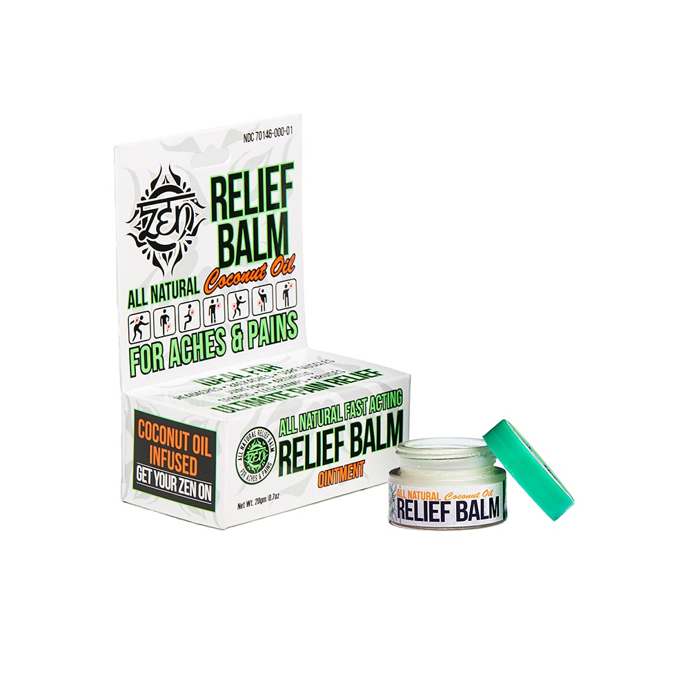 slide 1 of 1, Zen Relief Balm Zen Pain Relief Balm with Coconut, 0.72 oz