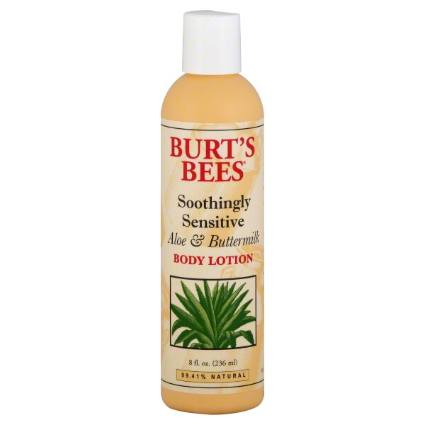 slide 1 of 1, Burt's Bees Body Lotion Aloe & Buttermilk, 8 oz