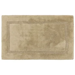 Room & Retreat Cotton Border Bath Mat Taupe 24" X 40"