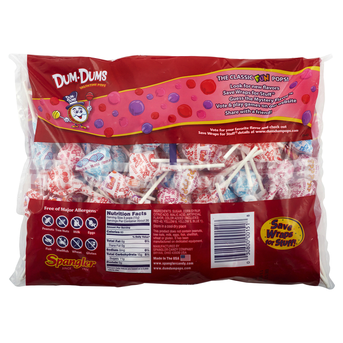 slide 2 of 2, Dum Dums Lollipops, Pinks, Blues, Reds, 13.7 oz