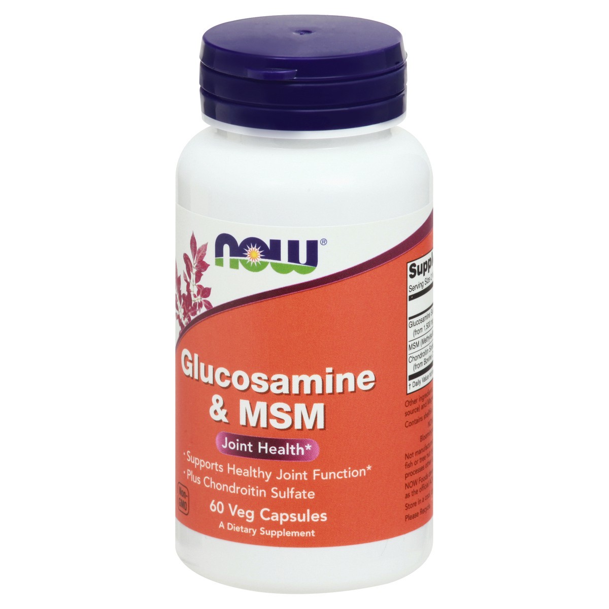 slide 3 of 9, NOW Glucosamine & MSM - 60 Veg Capsules, 60 ct
