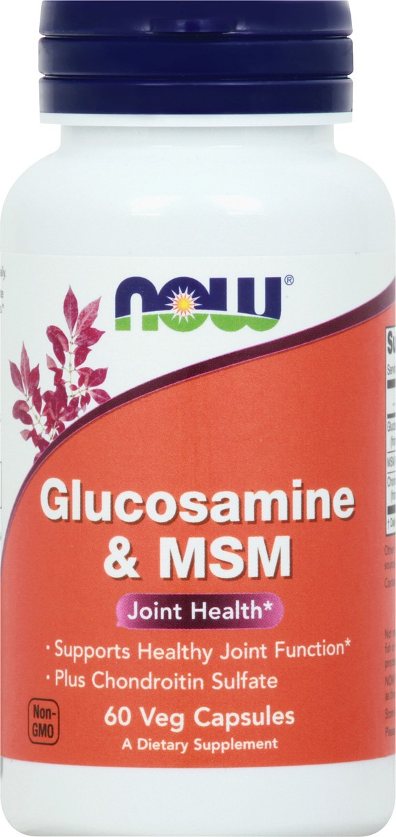 slide 4 of 9, NOW Glucosamine & MSM - 60 Veg Capsules, 60 ct