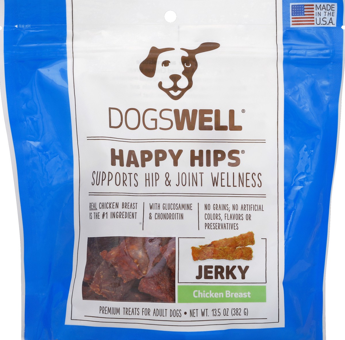 slide 2 of 2, Dogswell Happy Hips Chicken Breast Jerky Treats, 13.5 oz