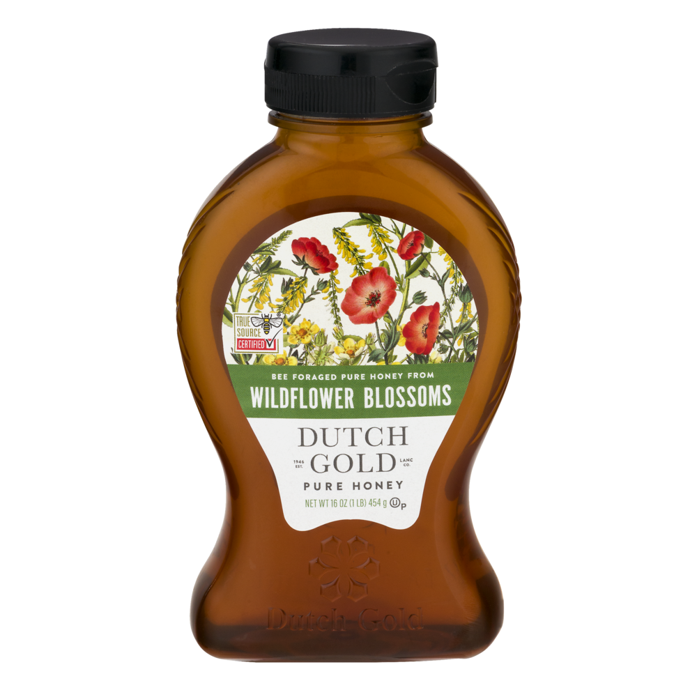 slide 1 of 2, Dutch Gold Honey, Pure, from Wildflower Blossoms, 16 oz
