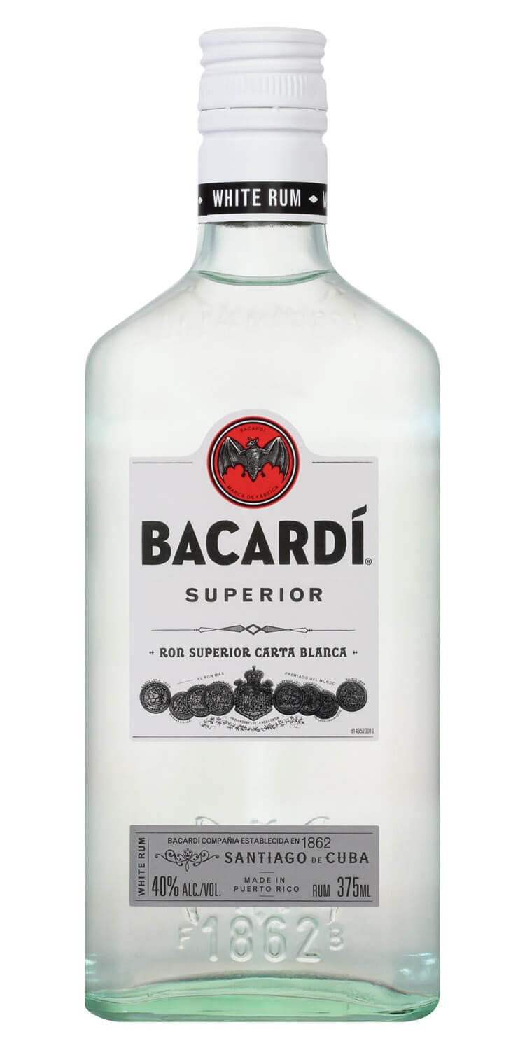 slide 1 of 1, Bacardi Superior Light Rum, 375 ml