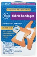 slide 1 of 1, Kroger Fingertip & Knuckle Fabric Bandages, 20 ct