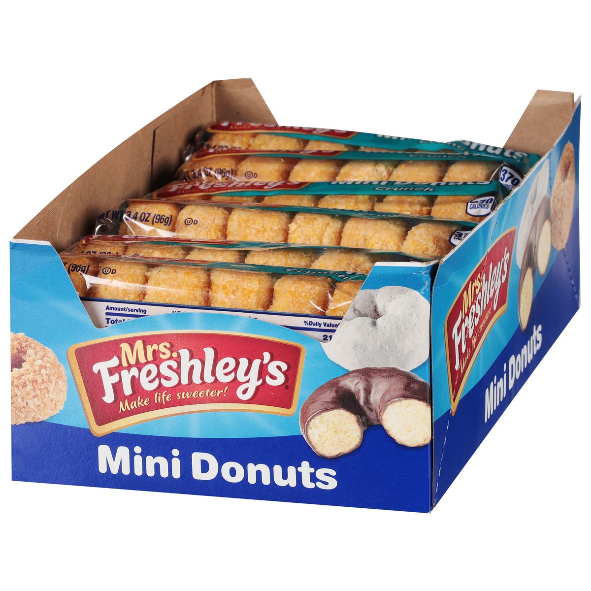 slide 5 of 12, Mrs. Freshley's Crunch Mini Donuts 1 ea, 3.4 oz