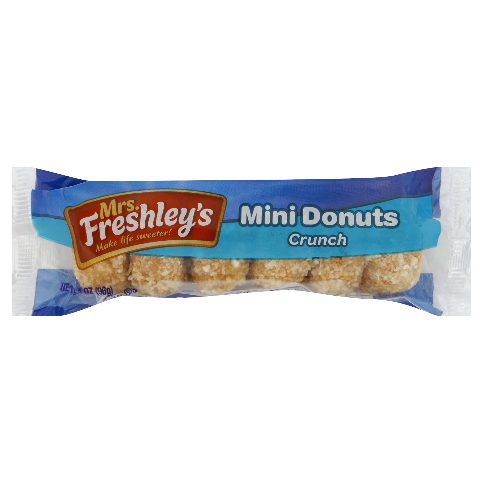 slide 1 of 6, Mrs. Freshley's Donuts, Mini, Crunch, 3 oz