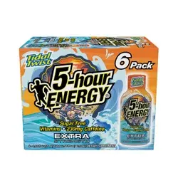 5 HOUR ENERGY 5-Hour Extra Strength Tidal Twist Energy Drink Shot Multipack Bottles 6 Pk